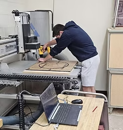 Student working on project. EAFab Corporation, serving the North American steel industry with engineering services, fabricated equipment, and real solutions.